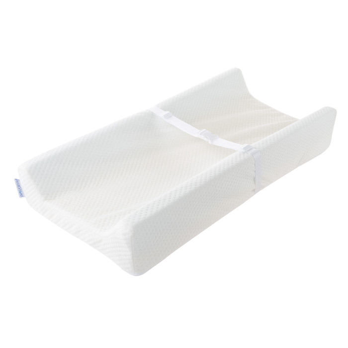 82-tex1059 4.5 In. Memory Foam Contoured Nursery Bumper Changing Pad, White