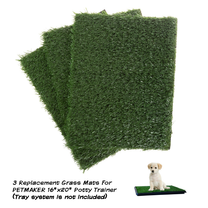 Petmaker 80-st1620-grass3 Replacement Grass Mats, Green - Set Of 3