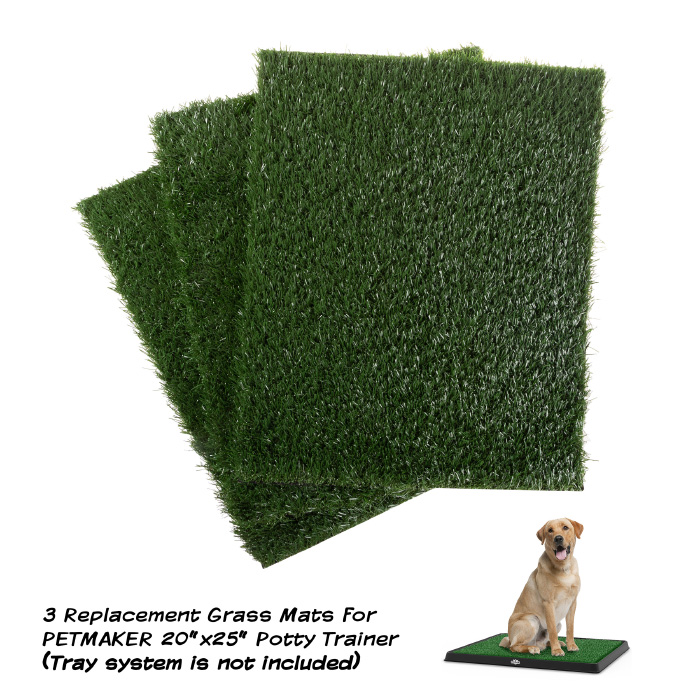 Petmaker 80-st2025-grass3 Replacement Grass Mats, Green - Set Of 3