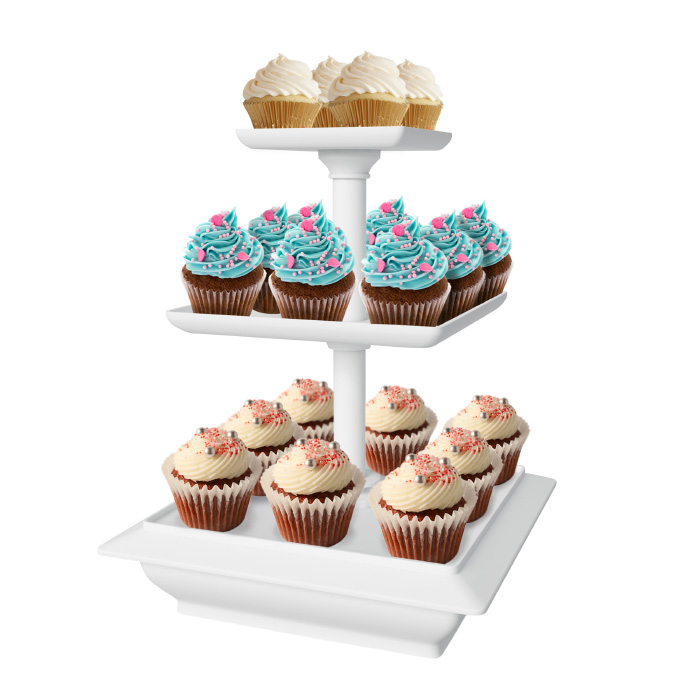 Af031009 3 Tier Cupcake Dessert Stand Tray - 10 Different Options - 7 Piece