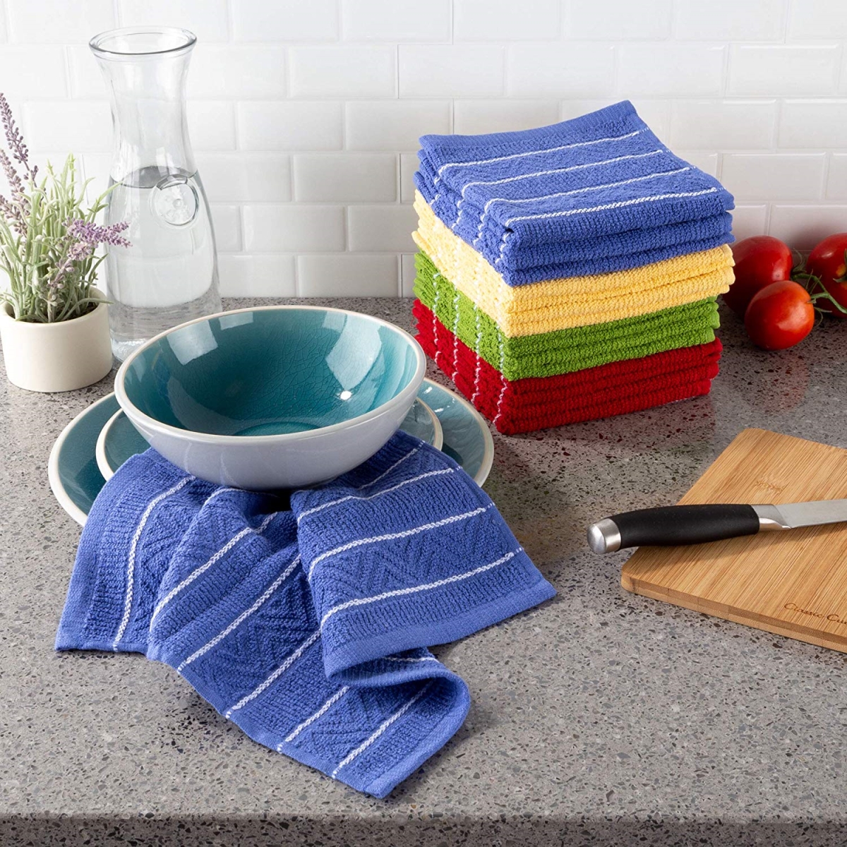 69a-39246 12.5 X 12.5 In. Home Kitchen Dish Cloth, Multi-color -set Of 16