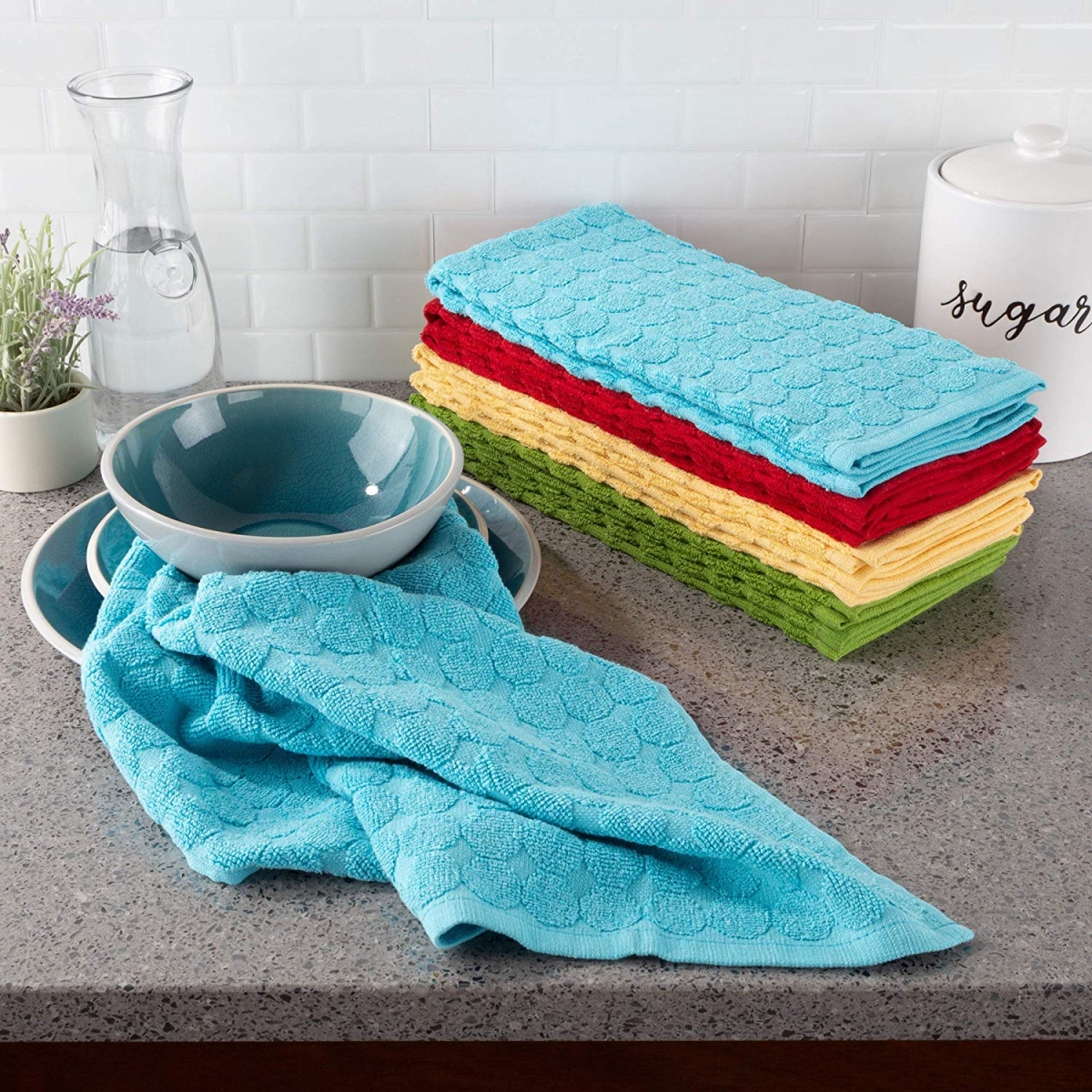 69a-39314 16 X 28 In. Home Kitchen Towels, Multi-color - Set Of 8