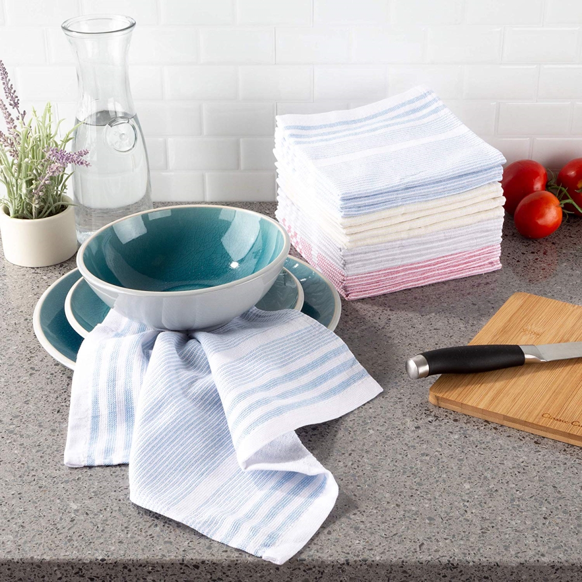 69a-39321 12.5 X 12.5 In. Home Kitchen Dish Cloth, Multi-color - Set Of 16