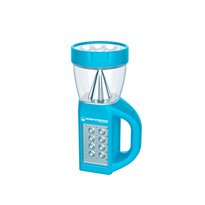 75-cl1027 Led Lantern Flashlight Combo 3-in-1 Lightweight Lamp With Side Panel Light, Blue