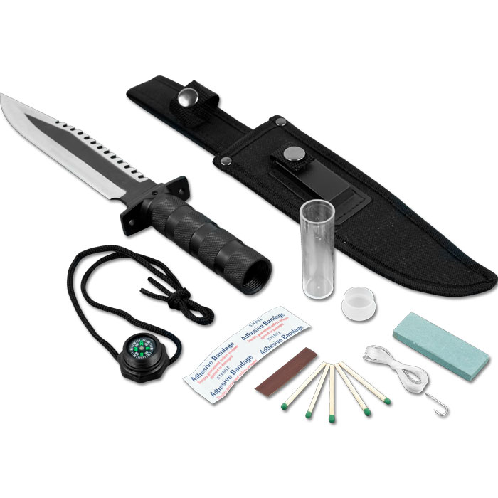 AF470001 Frontiersman Survival Knife & Kit with Sheath