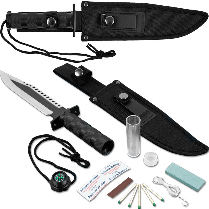 AF470003 Frontiersman Survival Knife & Kit with Sheath