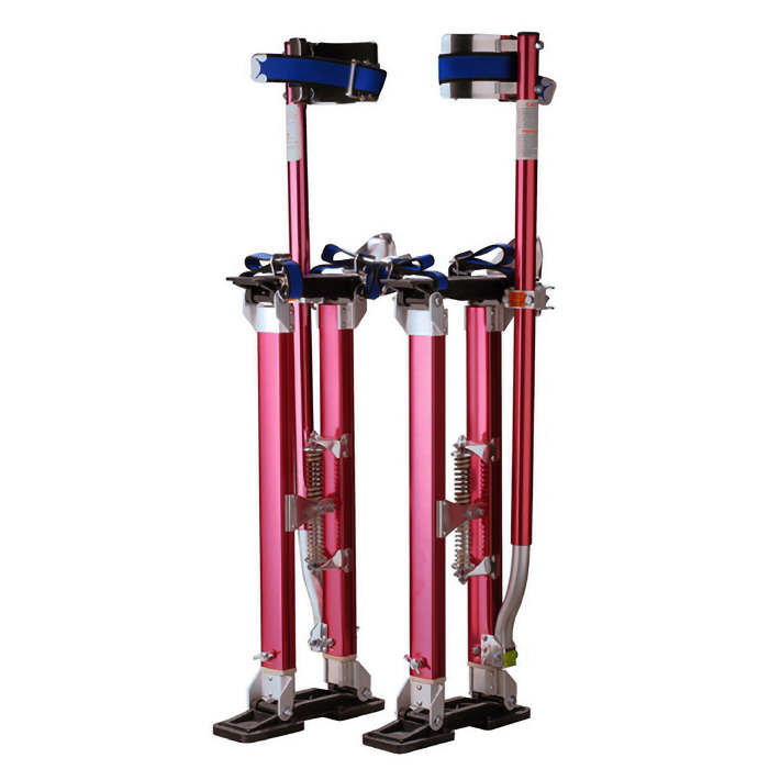 A-pt1047 18 -30 In. Pentagon Tool Professional Red Drywall - Painting - Work Stilts Aluminum