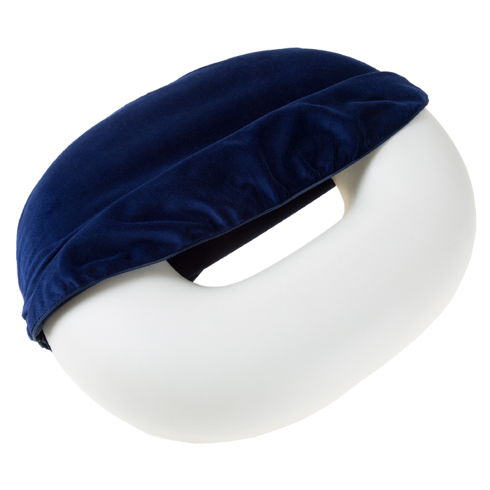 80-5158 Donut Cushion Seat With Memory Foam Of Comfort Support Pillow For Back Pain, White