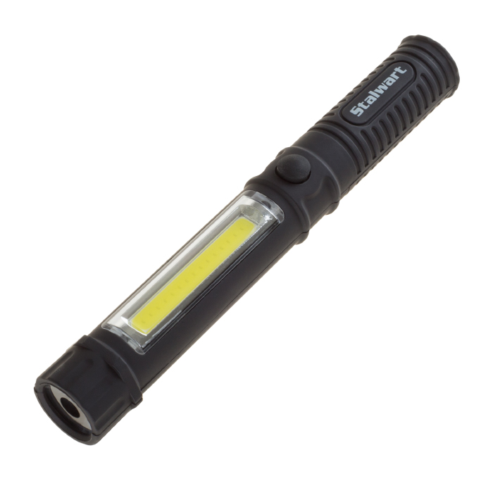 75-wl2027 Led Pocket Cob Compact Inspection Flashlight With Magnet & Belt Clip, Black