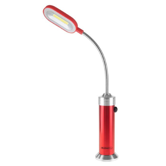 75-wl2033 100 Lumen Magnetic Compact Led Work Light With Magnet, Flexible Neck & Cob Flashlight, Red