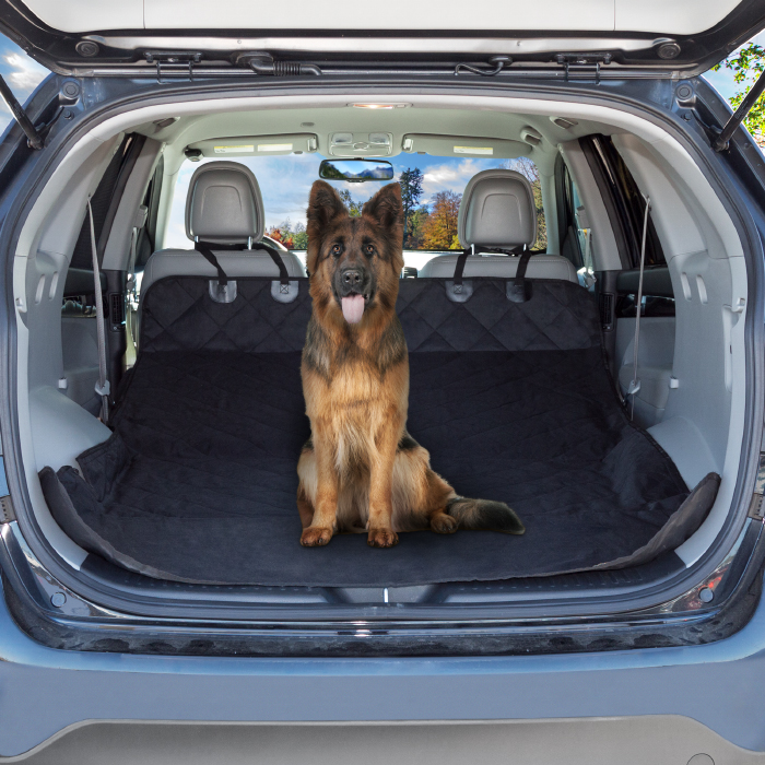 Petmaker 80-pet6044 Cargo Liner Dog Waterproof Seat Cover With Non-slip Trunk Pet Travel Mat, Black