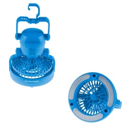 80-48453b Weather Resistant 18 Led Light - 2 In 1 Portable Camping Lantern & Ceiling Fan, Blue