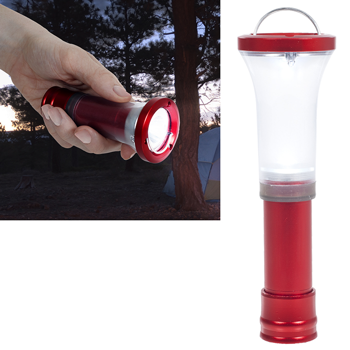 75-48fl 6.5 In. 2-in-1 Led Focus Adjustable Flashlight Lantern - Red