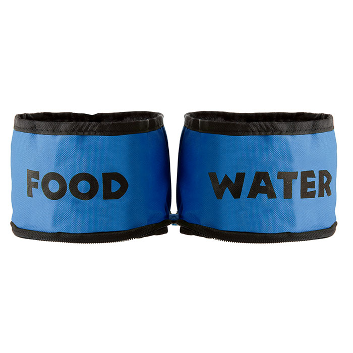 Petmaker 80-pet-5050 Collapsible Travel Pet Bowls For Dogs Or Cats, Blue - Set Of 2