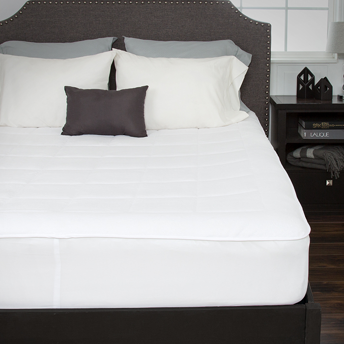 64-21-k Down Alternative Mattress Pad With Fitted Skirt - King Size