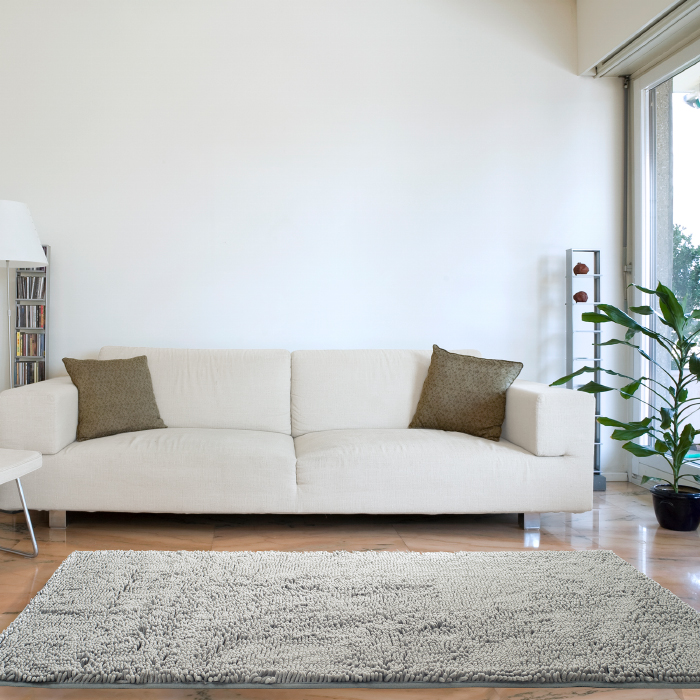 Lavish Home 67-13-lg 30 X 60 In. High Pile Shag Rug Carpet, Warm Grey