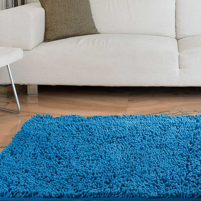 Lavish Home 67-12-b 21 X 36 In. High Pile Shag Rug Carpet, Blue