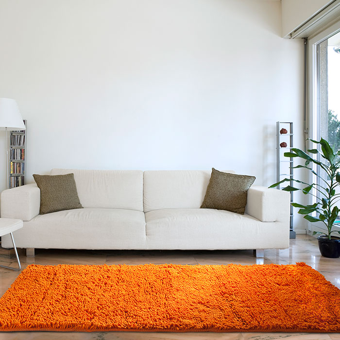 Lavish Home 67-13-o 30 X 60 In. High Pile Shag Rug Carpet, Orange