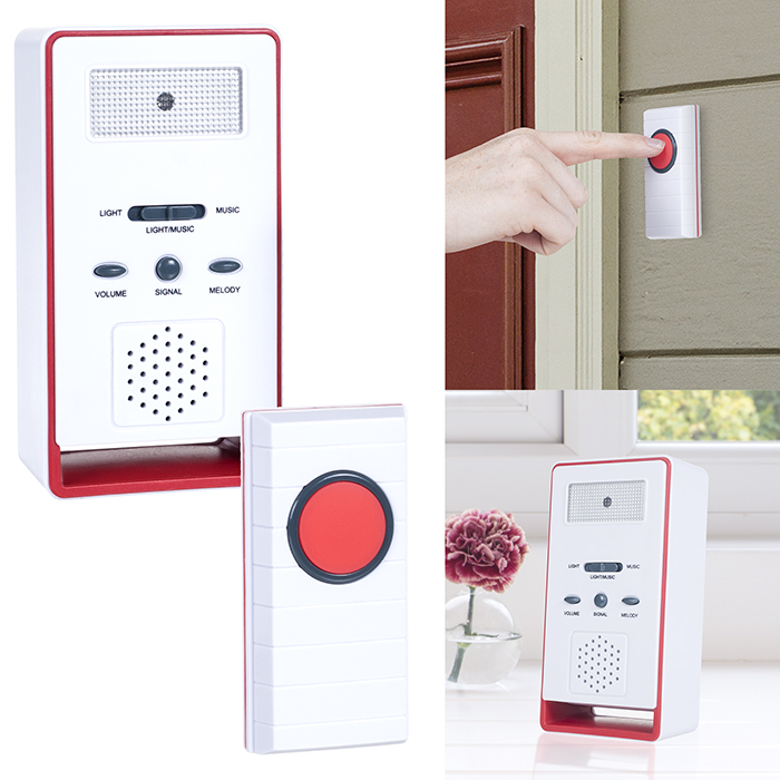 80-3055l Wireless Remote Doorbell Chime & Push Button