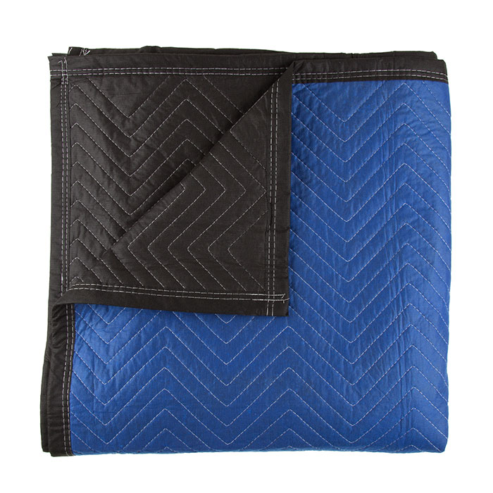 75-mov1001 72 X 80 In. Non-woven Padded Moving Blanket - Blue, Black
