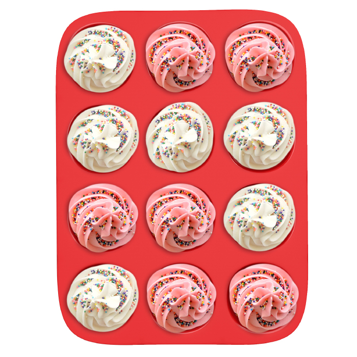 82-kit1024 Silicone Muffin Pan - 12 Cups