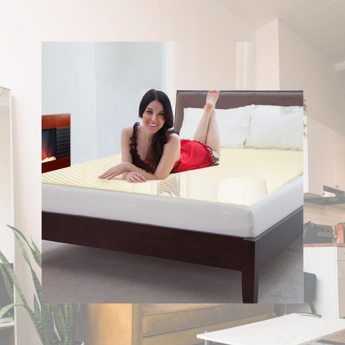 Picture of Lavish Home 64-00012-T 1 in. Thick Foam Mattress Topper&#44; Twin Size