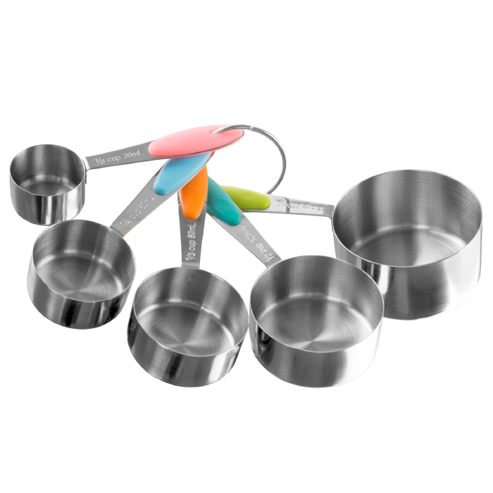 82-kit1037 Stainless Steel Measuring Cups Set - 5 Piece