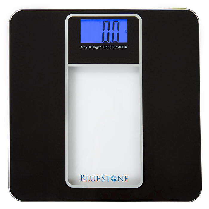 80-5108 Digital Body Weight Bathroom Scale With Cordless Battery Operated Lcd Display For Health & Fitness, Black