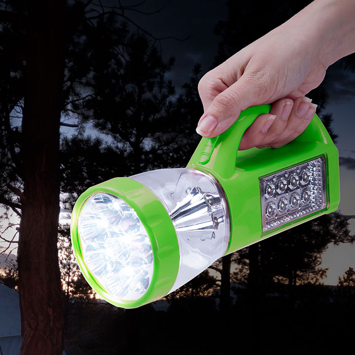 75-cl1007 3 In 1 Led Lightweight Camping Lantern Flashlight & Panel Light, Green