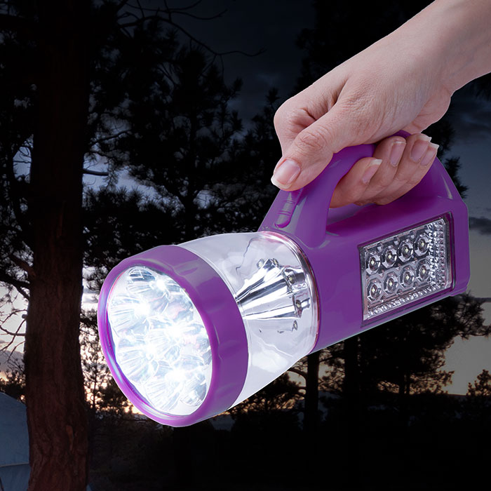 75-cl1008 3 In 1 Led Lightweight Camping Lantern Flashlight & Panel Light, Purple