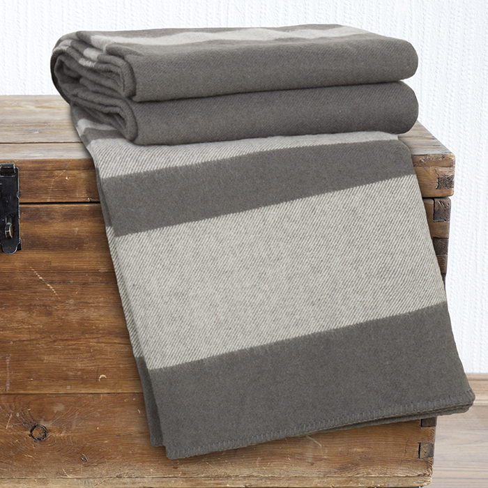 Lavish Home 61-85-t-p Australian Wool Blanket, Twin Size - Platinum