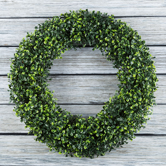 50-150 19.5 In. Artificial Boxwood Wreath For The Front Door