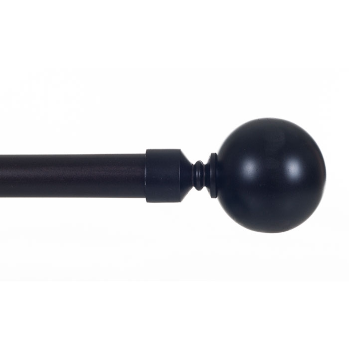 Lavish Home 63-19556-l-br 62-144 In. Adjustable Sphere Curtain Rod, Rubbed Bronze - 0.75 In.