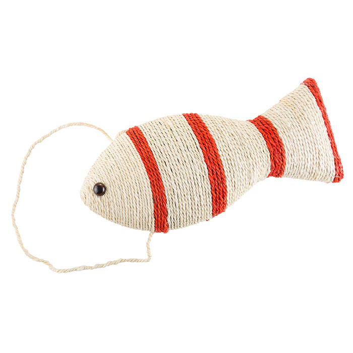 Petmaker 80-pet5086 1.14 Lbs Fish Shaped Cat Scratching Toy With Hanger - 15 X 6.5 X 3 In.