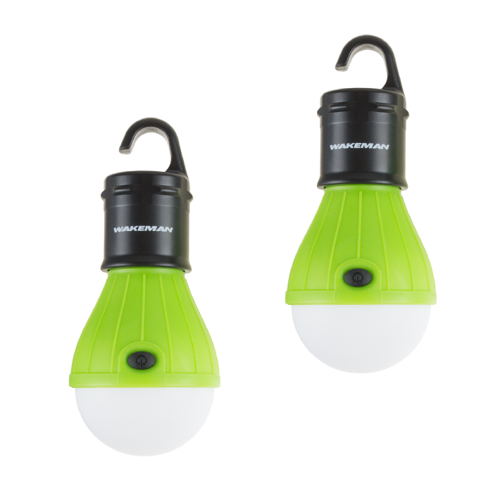 75-cl1021 60 Lumen Portable Led Tent Light Bulb, Green - Pack Of 2