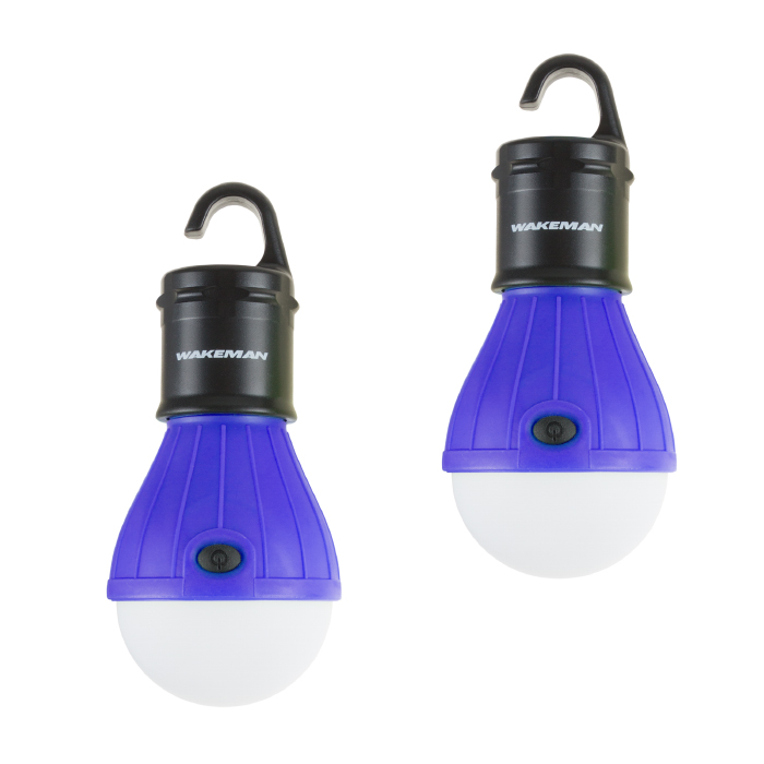 75-cl1020 60 Lumen Portable Led Tent Light Bulb, Blue - Pack Of 2