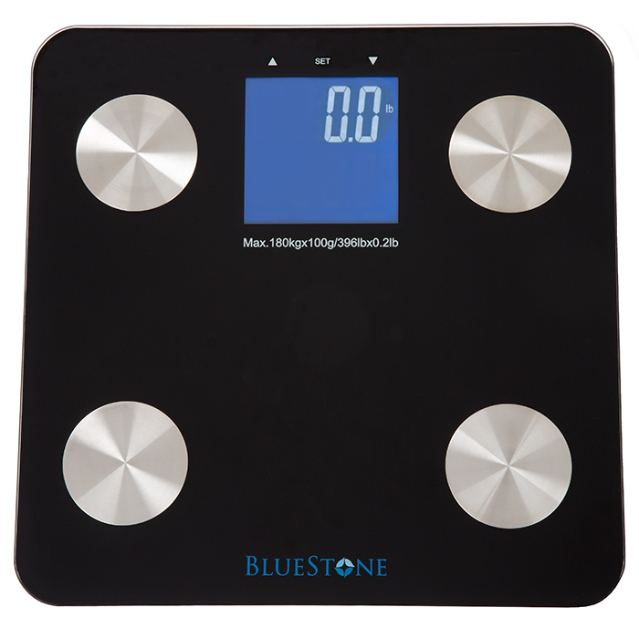 80-5117 Digital Body Fat Scale With Large Lcd Display, Black