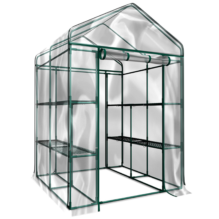 Hc-4202 Walk-in Greenhouse Indoor Outdoor With 8 Sturdy Shelves