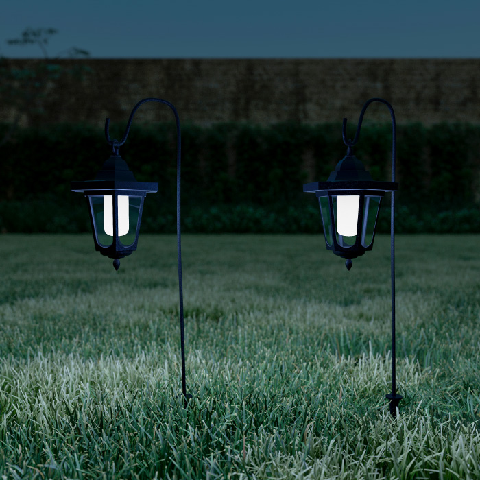 50-lg1056 Hanging Solar Coach Lights - 26 In. - Set Of 2