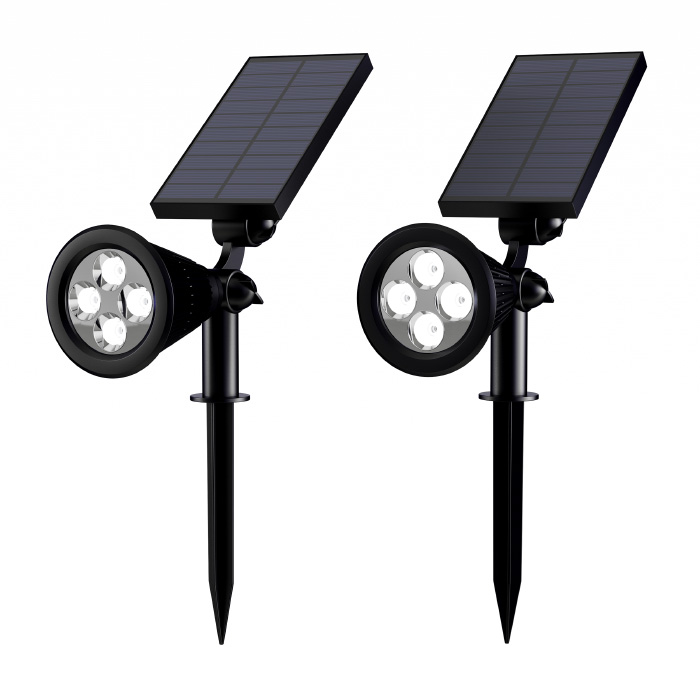 50-lg1061 Solar Powered Outdoor Spotlight Landscape Lights - Set Of 2