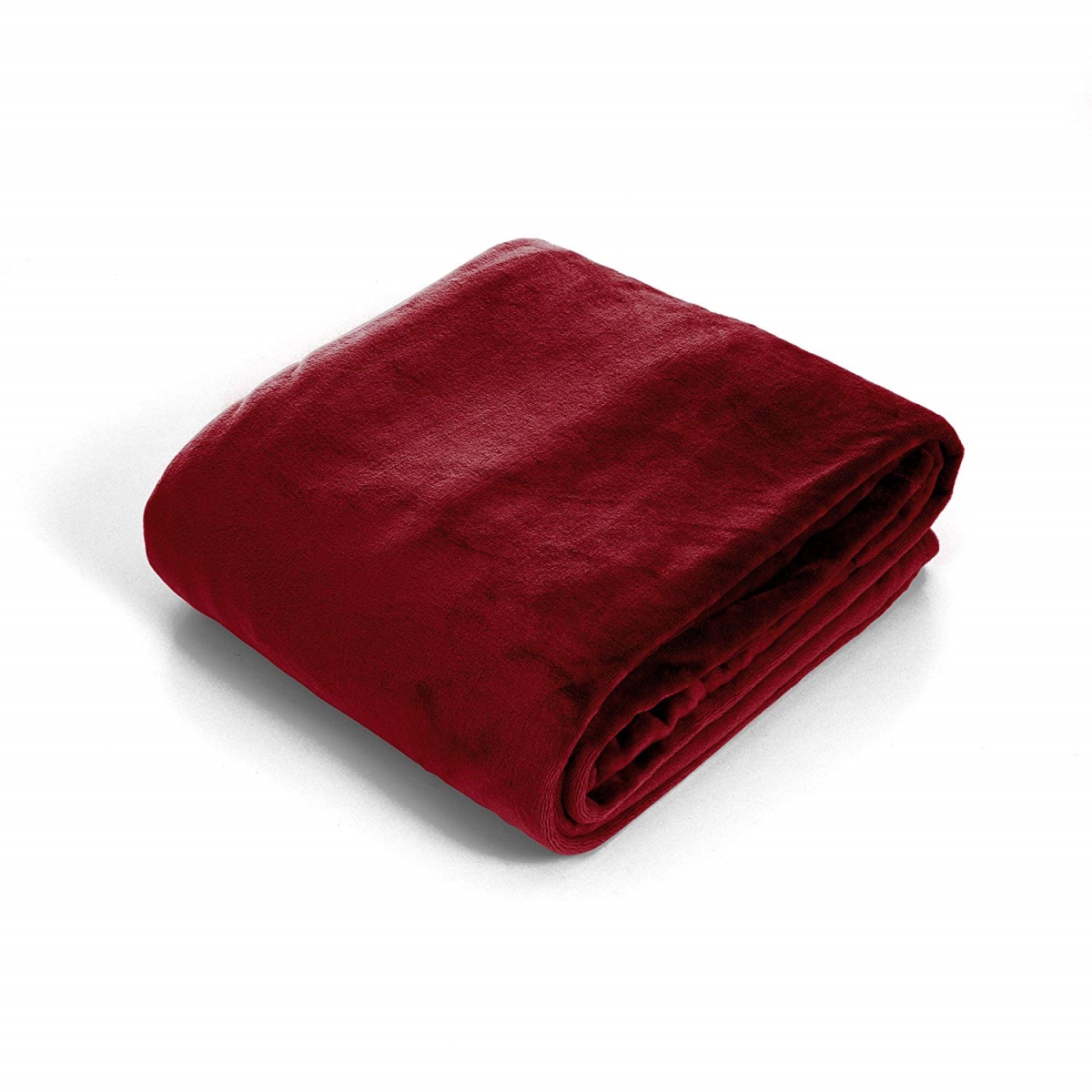 61a-06356 Super Soft Flannel Blanket, Twin Size - Burgundy