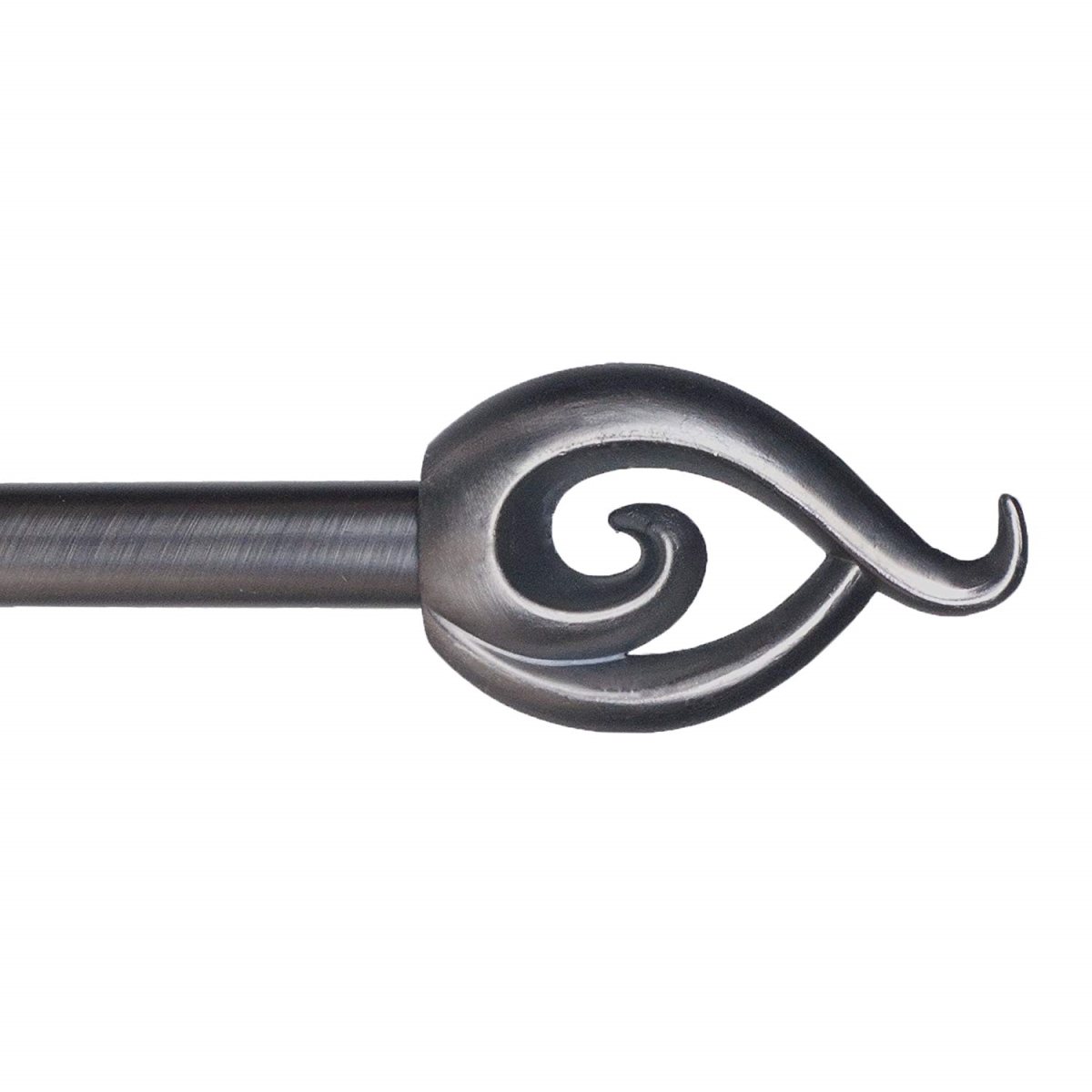 63a-02807 Flame Curtain Rod, Pewter - 62-144 In., 0.75 In.