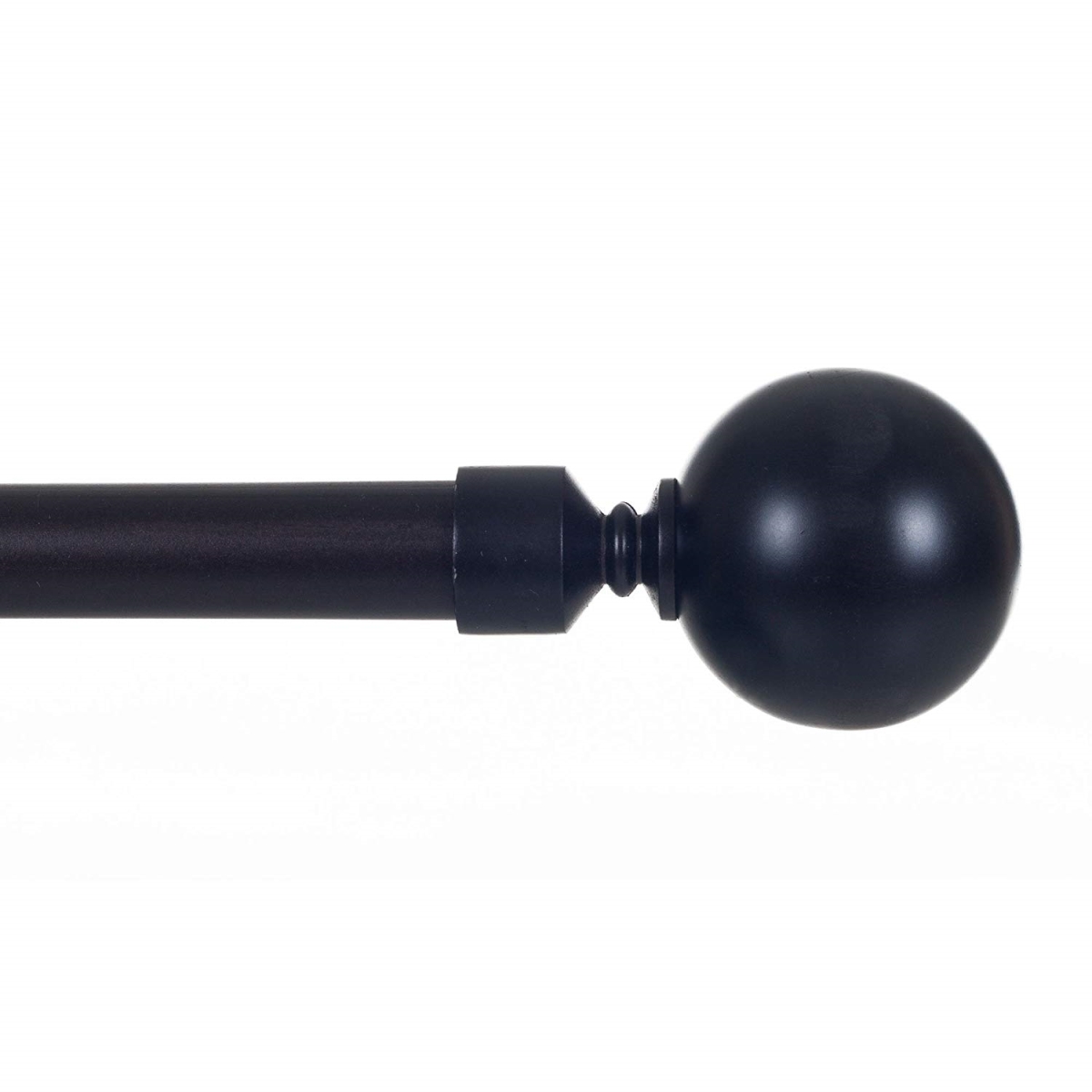 63a-02982 Sphere Curtain Rod, Rubbed Bronze - 62-144 In., 0.75 In.