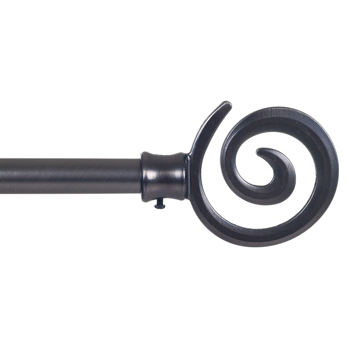 63a-06523 Spiral Curtain Rod, Pewter - 0.75 In.