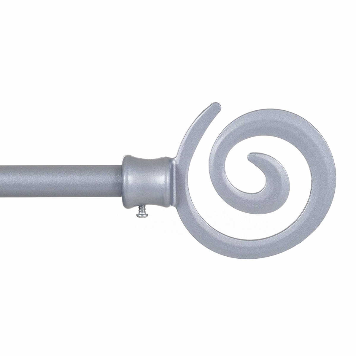 63a-06585 Spiral Curtain Rod, Silver - 0.75 In.