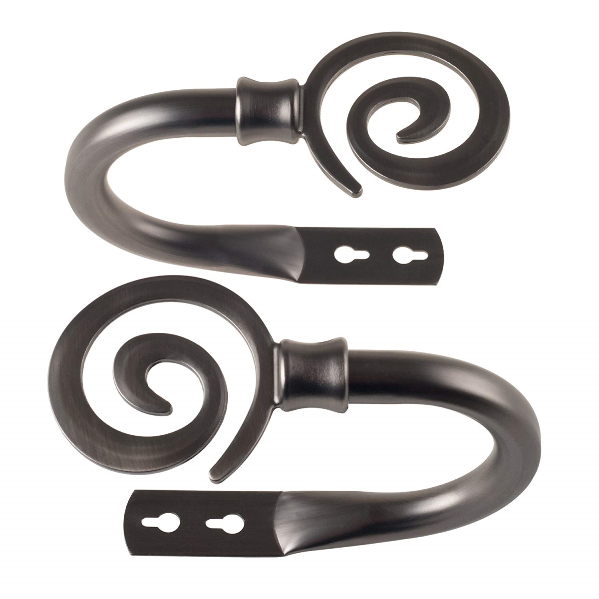 63a-87388 Spiral Holdback, Pewter - Pack Of 2