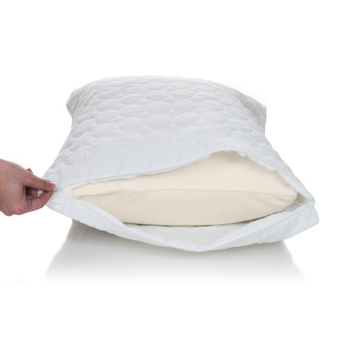 64-00001-pc-aw Cotton Bed Bug & Dust Mite Pillow Protector, Queen Size