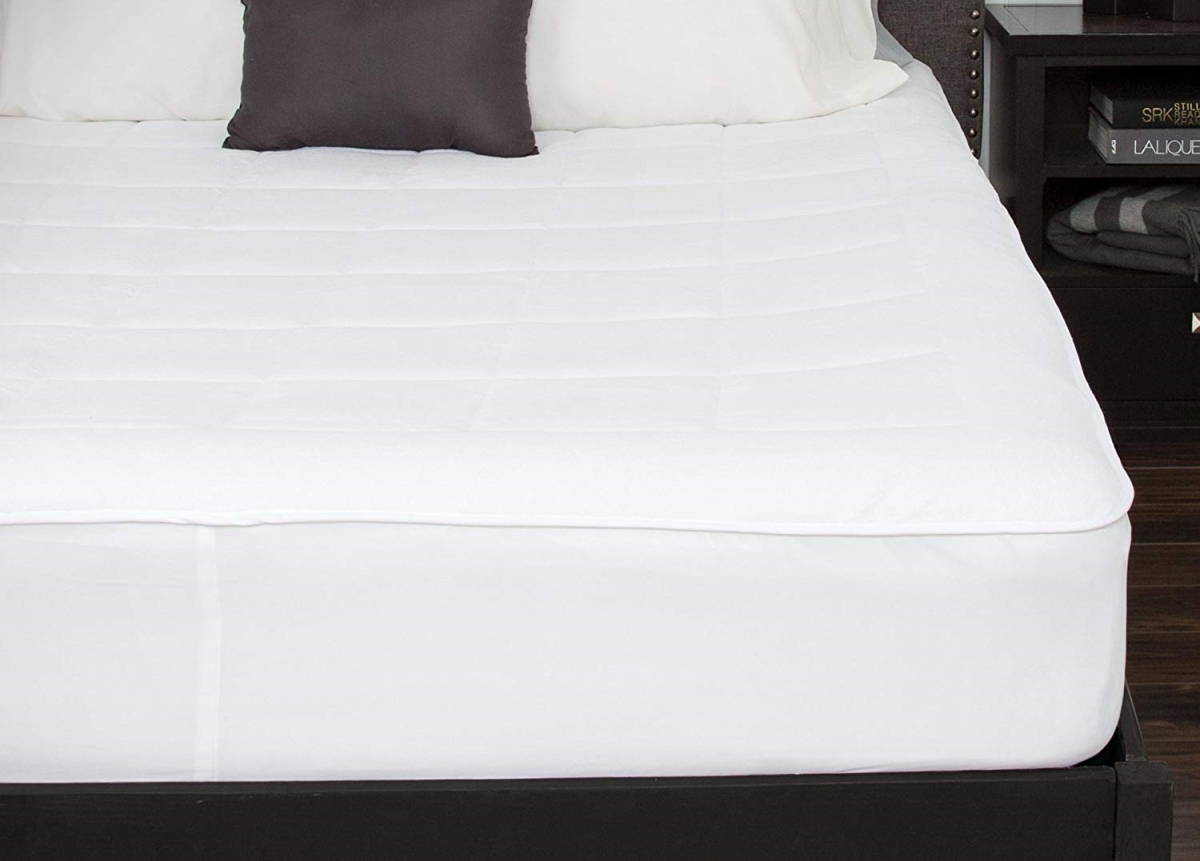 64a-90708 Down Alternative Mattress Pad With Fitted Skirt, Queen Size