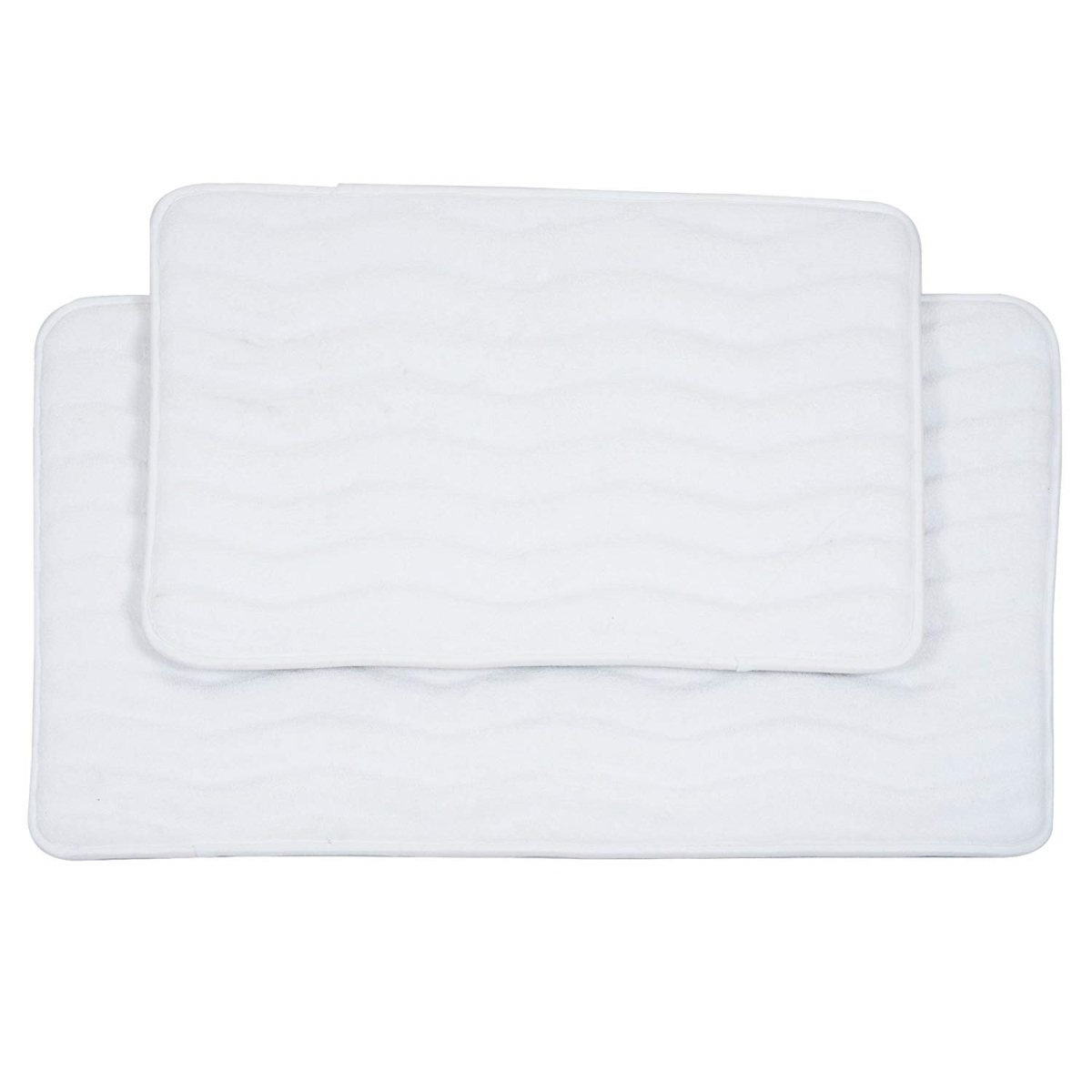 67a-26549 2 Piece Memory Foam Bath Mat Set, White