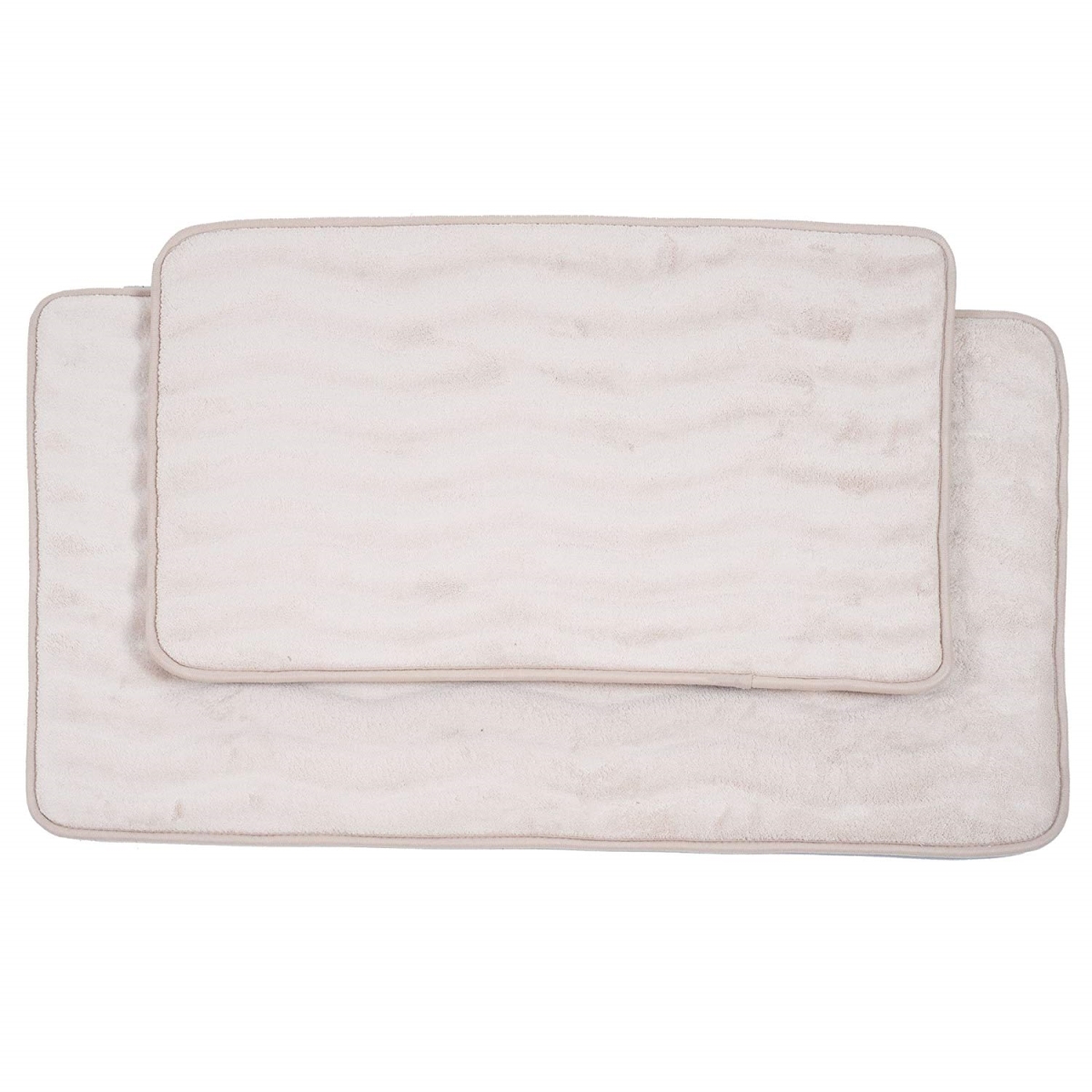 67a-26556 2 Piece Memory Foam Bath Mat Set, Ivory
